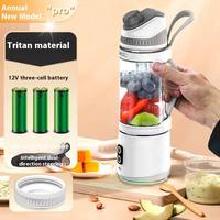 Krachtige 6-blads draagbare sapcentrifuge, USB oplaadbaar, fruitextractor, draadloze smoothiemaker voor kamperen, buitenactiviteiten, picknick, OEM, ODM