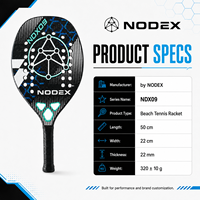 Raquette de Beach Tennis Professionnelle NODEX 2026 en Fibre de Carbone 3K avec Surface Sablée, Personnalisable avec Logo, Qualité Supérieure