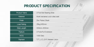 מלא הארכת כדור נושאות טלסקופי ערוץ מטבח ארון לדחוף כדי לפתוח <span class=keywords><strong>taiming</strong></span> מגירת שקופיות - Product Image 5