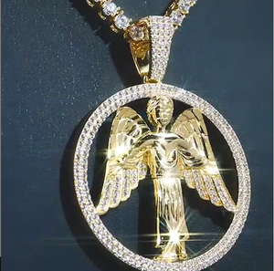 KRKC & CO-colgante de plata de ley 925 con diamantes, collar de Ángel con Hells voladores - Product Image 5