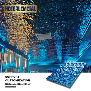 Service professionnel de pliage et de découpe, dalles de plafond en acier inoxydable à effet ondulé de 0,8 mm d'épaisseur - Product Image 2