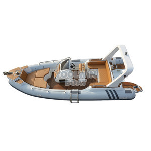 Bateau pneumatique rigide en fibre de verre de 7 m pour la pêche sportive, moteur hors-bord, télécommande, fabriqué en Chine, pour utilisation comme bateau d'appoint pour yacht ou annexe. - Product Image 5