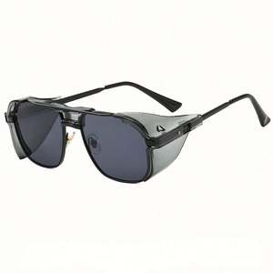 Lunettes de soleil carrées Steampunk pour hommes et femmes, nouvelle mode rétro, UV400, couleur bonbon, Punk, 2020 - Product Image 4