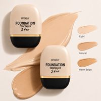 Fond de teint hydratant lissant et couvrant à fini naturel pour le maquillage, emballage de luxe, logo personnalisé, OEM ODM