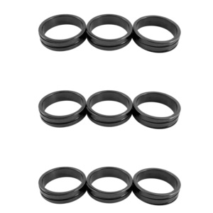 Anelli di lusso di alta qualità per coppie 8 anelli di nozze nero bianco rosa blu blu caffè in ceramica - Product Image 3