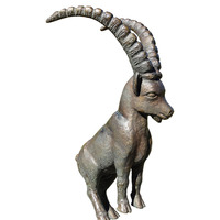 Buste de mouton en bronze, sculpture artisanale, statue en bronze coulée à la main pour décoration de bureau de luxe, vente en gros directe d'usine