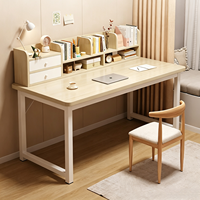 Bureau moderne avec étagère pour bureau à domicile, chambre d'étude, table d'écriture pour étudiant, table d'ordinateur, meuble de rangement pour petit espace
