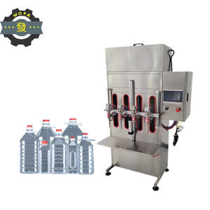 Macchina Riempitrice Industriale a Quattro Teste da <span class=keywords><strong>5</strong></span> <span class=keywords><strong>Litri</strong></span> per Alcol, Liquori, Salsa di Soia, Aceto, Olio in Bottiglie per Applicazioni di Bevande - Product Image 1