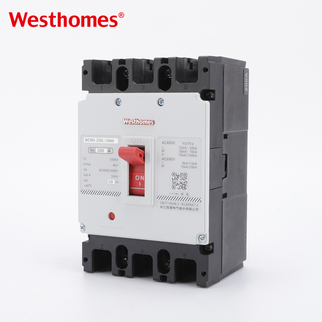 MCCB WCM5-250 Electric Circuit Breakers 3P 4P 250A 400A 630A Copper Thermal-Magnetic Trip Unit 400V Remote Control Multiple