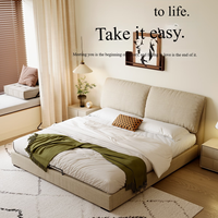 Lit en tissu moderne de fabrication chinoise, lit king size, lit double rembourré