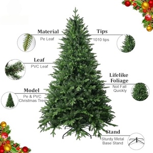 7.5 Feet Spruce Artificial <b>Tree</b> With 550Warm-White <b>LED</b> <b>Light</b> Christmas Decoration Supplies Christmas <b>Trees</b> - Product Image 3