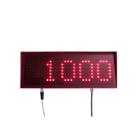 Medidor de Panel de Acero Rip H100, Pantalla LED Roja de 6 Dígitos, 100 mm de Altura, Entrada de 230 V CA/CC