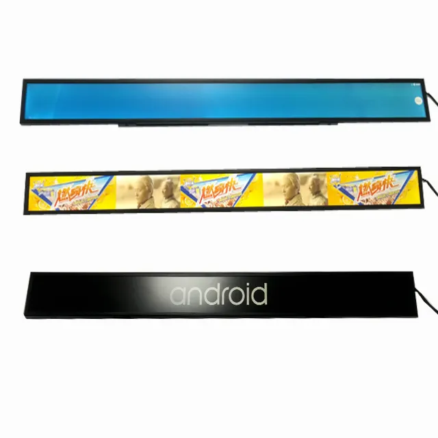 23,1 "Regal Werbung Etikett Stretch Bar Bildschirm Monitor LCD-Display-Maschine mit Android-Motherboard