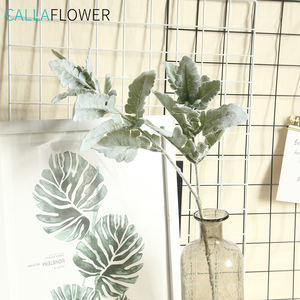 DY1-3125 ประดิษฐ์<span class=keywords><strong>Dusty</strong></span> <span class=keywords><strong>Miller</strong></span>สเปรย์สีเทาสีเขียวFlocked OakใบStemsผ้าไหม<span class=keywords><strong>Dusty</strong></span> <span class=keywords><strong>Miller</strong></span> Leafพืชสําหรับตกแต่งบ้าน - Product Image 6