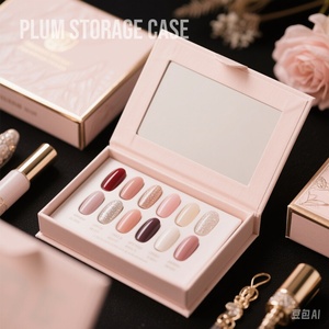 Cajas de cartón verdes reciclables, rígidas, tipo cajón, para logística de tiendas en línea, embalaje de uñas postizas. - Product Image 2
