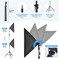 Kit de photographie vidéo BeiYang avec ampoule LED 85W à télécommande, boîte à lumière douce 50x70cm et trépied de 2m