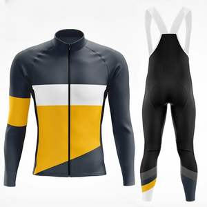 Conjunto de Jersey de Ciclismo Térmico de Forro Polar para Hombre, Traje de Ciclismo de <span class=keywords><strong>Invierno</strong></span>, Pantalones con Tirantes, Ropa de Ciclismo OEM para <span class=keywords><strong>Invierno</strong></span> - Product Image 1