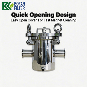 Filtro Magnético de Barra de Alta Intensidad para Filtración de Impurezas Ferrosas en Pintura, Tinta, Tinte y Recubrimientos Líquidos, Tipo de Instalación en Tubería de Acero Inoxidable - Product Image 1