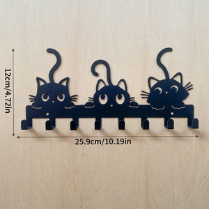 Décoration d'intérieur : Support mural en fer forgé pour animaux, style américain, avec crochet porte-clés en métal et étagère pour jardin – Vente chaude transfrontalière - Product Image 2