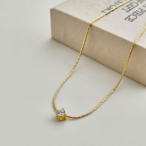 Dlyam Top Picked 2024 Valentine's Day Gift <b>Solid</b> Sterling <b>Silver</b> Solitaire 5A Diamond Cubic Zirconia Pendant <b>Necklace</b> for Women - Product Image 5