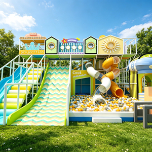 Équipement de divertissement intérieur en promotion au Liban : Aire de jeux intérieure souple avec labyrinthe et toboggan en spirale pour enfants - Product Image 6