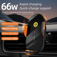 Soporte para Teléfono Celular con Carga Inalámbrica de 15W y Magnética de 66W, Soporte para Auto con Montaje en Rejilla de Ventilación, Portátil, para iPhone y Android
