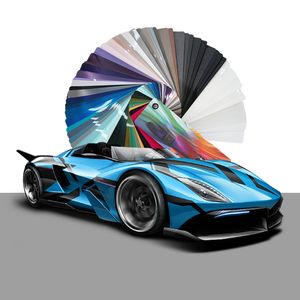 Vinilo Adhesivo para Automóviles, Estilo Popular, Colorido, Película Protectora para Cambio de Color de Automóviles, Negro Metálico Brillante, Rosa, para Automóviles - Product Image 1