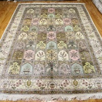 Handgefertigte Chinesische Seide und Polyester Teppiche im Persischen Stil mit Blumenmuster Preis