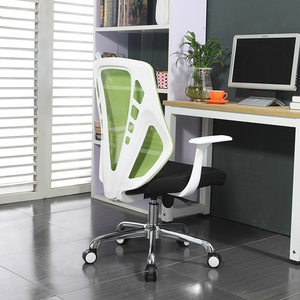 Meilleure vente Chaise de bureau au design contemporain, pivotante en maille à mi-dossier noir avec fonction de levage Matériau en tissu - Product Image 3