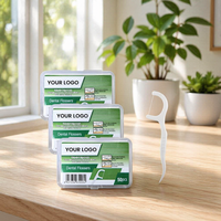 Cure-dents à fil dentaire 50 pièces, saveur menthe, bâtonnets jetables pour l'hygiène bucco-dentaire et le nettoyage des dents
