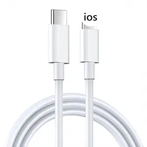 Data Cables Wholesale PD 20W White PVC Type c to iphone light-ning Cable Fast Charging Multi Usb Type C Cable For Phone Charger