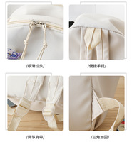 Sac à dos unisexe pour étudiants du collège et du lycée, style japonais et coréen, grande capacité, imperméable, en nylon, avec fermeture éclair