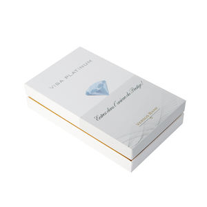 Boîte à couvercle <span class=keywords><strong>amovible</strong></span> en carton blanc Boîte cadeau de luxe en papier doré avec plateau en mousse - Product Image 2