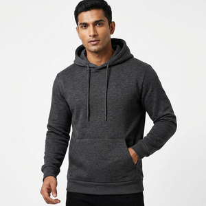 Wholesale 100% Cotton Winter Men's Half Zip Hoodie with Velour <b>Fabric</b> Oversized Fit & Custom Style-Top Selling - Product Image 1