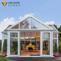 Kits de panneaux de véranda en aluminium imperméables de luxe, modulaires, pour maison 4 saisons avec salon extérieur dans le jardin