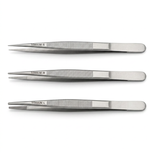Pincettes en acier inoxydable SUNTOOLS/STIPL, coupe baguette conique, type allemand, fines, extra-fines, moyennes, grandes, pour la pose de bijoux, outils de bricolage - Product Image 1