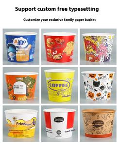 Bols et gobelets en papier kraft à paroi simple personnalisés, contenants alimentaires jetables pour soupe chaude avec logo personnalisé - Product Image 3