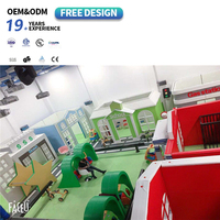 Custom Soft Games Sim City Indoor Playground Equipment Kids Birthday Party Station con Role Play House and Town