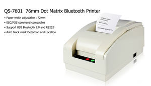 QS7601高质量76毫米无线9针点阵打印机，带便携式RS232接口便携式台式打印机 - Product Image 5