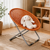 ROPECUBE Chaise pliante en polyester tressé pour intérieur et extérieur, chaise lune portable, chaise de relaxation, utilisation multi-scènes