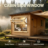 Fenêtre verticale pliante en bois de pin massif, dimensions personnalisées pour bar intérieur/extérieur résidentiel