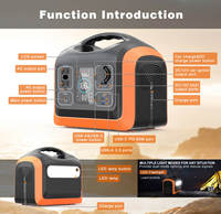 Station d'alimentation portable 600w, centrale électrique d'urgence, camping en plein air, batterie Lifepo4, générateur solaire 500w, station d'alimentation portable