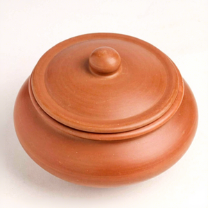 <b>Handmade</b> Terracotta Curd Pot With Lid Traditional Clay Dahi Handi Folk Art <b>Pottery</b> Home Decoration - Product Image 3