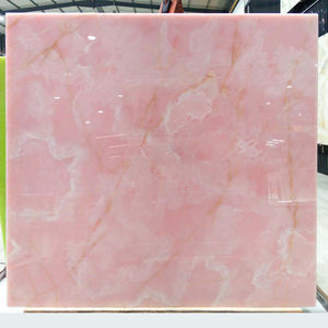Dalle de marbre onyx rose à transmission de lumière de luxe pour panneau mural rétroéclairé, comptoirs de cuisine, lavabo, meubles de maison - Product Image 1