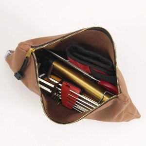 Canvas <b>Tool</b> <b>Bags</b> Heavy Duty Canvas <b>Tool</b> Multipurpose Pouch <b>Tote</b> <b>Bag</b> with Dependable Metal Zippers - Product Image 6