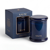 Pot en verre de 8 oz de luxe pour bougie parfumée, avec boîte, pour fabrication de bougies à marque privée, emballage cadeau, fourniture directe usine