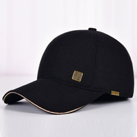 Gorra de Béisbol de Moda para Hombre, para Otoño e Invierno, con Protección para las Orejas, Ajustable, Estilo Coreano, de Ala Ancha, con Letras en Lona 3D