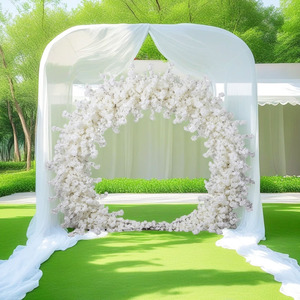 Conjunto Artificial de Arcos Rotos, Círculo Rojo, Blanco, Cuerno, Flores, Pilar, Tienda al Aire Libre, Arco, Decoración de Flores para Arco de Corazón - Product Image 3