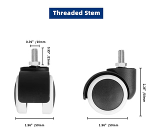 Roulettes pivotantes en fer de 2 pouces, résistantes à l'usure, en PP, modernes, légères, pour chaises de bureau, hôtel, chambre, école, salon - Product Image 6