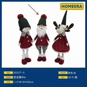Figurines Père Noël 42pcs en boîte personnalisée L12 W18 H58cm Nordic Polyester Coton Résine éclairée pour les décorations de Noël Vente en gros - Product Image 1